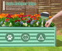 8x4x1.5 ft Galvanized Raised Garden Bed, Outdoor Planter Garden Boxes Large Metal Planter Box for Gardening Vegetables Fruits Flowers, Green Default -DTYStore
