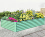 8x4x1.5 ft Galvanized Raised Garden Bed, Outdoor Planter Garden Boxes Large Metal Planter Box for Gardening Vegetables Fruits Flowers, Green Default -DTYStore