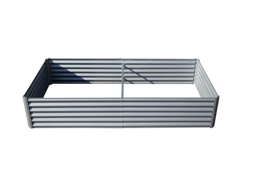 8x4x1.5 ft Galvanized Raised Garden Bed, Outdoor Planter Garden Boxes Large Metal Planter Box for Gardening Vegetables Fruits Flowers, Silver Default -DTYStore