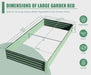 8x4x1 ft Galvanized Raised Garden Bed, Outdoor Planter Garden Boxes Large Metal Planter Box for Gardening Vegetables Fruits Flowers,Green Default -DTYStore