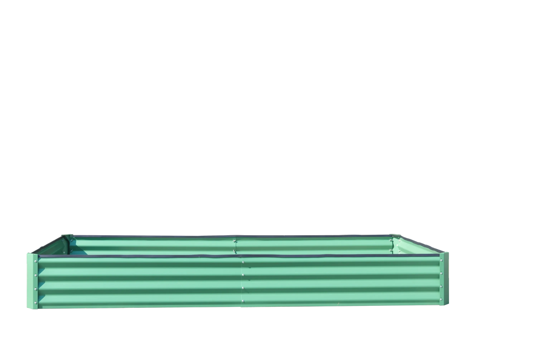 8x4x1 ft Galvanized Raised Garden Bed, Outdoor Planter Garden Boxes Large Metal Planter Box for Gardening Vegetables Fruits Flowers,Green Default -DTYStore