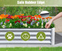 8x4x1 ft Galvanized Raised Garden Bed, Outdoor Planter Garden Boxes Large Metal Planter Box for Gardening Vegetables Fruits Flowers, Silver Default -DTYStore
