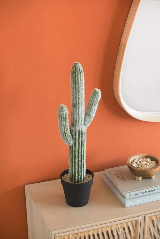 8x5x24.5'H Artificial Saguaro Cactus in Black Pot Default -DTYStore