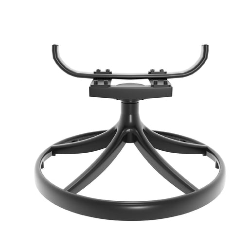 9-Piece All-Weather Cast Aluminum Dining Set, Include 8 Swivel Chairs and Oval Table With Black Frame Default -DTYStore