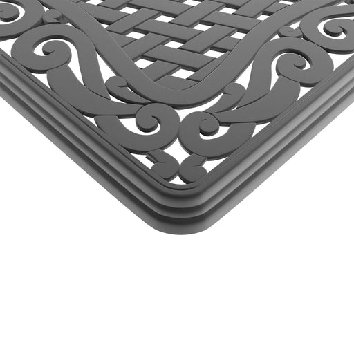 9-Piece Set Of Cast Aluminum Patio Furniture With Brown Cushions Default -DTYStore