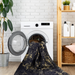 DTY Signature 6x9 Area Rugs, Washable Rug, Low-Pile, Non-Slip, Non-Shedding, Foldable, Kid & Pet Friendly - Area Rugs for living room, bedroom, kitchen (Black/Gold, 6' x 9') - DTYStore