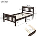 Wood Platform Bed Twin Bed Frame Panel Bed Mattress Foundation Sleigh Bed with Headboard/Footboard/Wood Slat Support - DTYStore