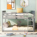 Full Over Full Bunk Bed with Ladder, Gray (Old SKU :LT000207AAE) - DTYStore
