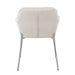 Daniella Contemporary Dining Chair in Chrome Metal and Cream Fabric by LumiSource - Set of 2 - DTYStore
