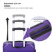 Hardshell Suitcase Spinner Wheels PP Luggage Sets Lightweight Durable Suitcase with TSA Lock,3-Piece Set (20/24/28) ,Purple - DTYStore