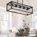 5-Light Retro Farmhouse Chandelier For Kitchen, Living room, Dining room Red and Black(No Bulbs) NEW SKU:W1340P206646 - DTYStore