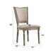 Gabrian Two-tone Beige Fabric & Reclaimed Gray Finish Side Chair (Set of 2) - DTYStore