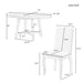 5-Piece Farmhouse Dining Table Set Wood Round Extendable Table and 4 Upholstered Chairs