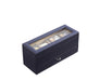 9.3" Long Tempered Glass and Leather Jewelry / Watch Display with Drawers, Blue - DTYStore