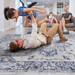 DTY Signature Collection 2X3 Blue/Grey/Oriental Non-Shedding Living Room Bedroom Dining Home Office Stylish and Stain Resistant Area Rug - DTYStore