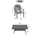 (Cushions In Random Colors)5-Piece Set Of Cast Aluminum Patio Furniture With Cushions - DTYStore