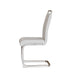 Modern Dining Chairs,PU Faux Leather High Back Upholstered Side Chair with C-shaped Tube Plating Metal Legs for Dining Room Kitchen Vanity Patio Club Guest Office Chair (Set of 4) (White+PU Leather) - DTYStore