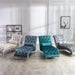COOMORE Velvet Chaise Lounge Indoor,Button-Tufted Upholstered Chaise Lounge Chair with Pillow for Bedroom Living Room Office (Teal Velvet) - DTYStore