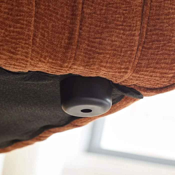 92.13 Inch Modern Design Curved Shaped Sofa Couch for Living Room,Upholstered Fabric 4-Seat Sofa No Need to Assembly Couch for Apartment,Orange Default -DTYStore