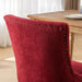 Furniture,Ultra Side Dining Chair,Thickened fabric chairs with neutrally toned solid wood legs,Bronze nail head,Set of 2,Wine Red,Burgundy,SW1807WR - DTYStore
