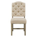 Retro Style Dining Chair Set with 4 Upholstered Chairs for Dining Room and Living Room (Natural Wood Wash) - DTYStore