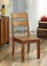 Dark Oak Rustic Style Solid wood Kitchen Set of 2pc Dining Chairs Panel Back Chairs Dining Room - DTYStore