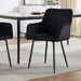Dining Chairs Set of 1, Upholstered Kitchen Chairs with Comfortable Seat, velvet Dining Chairs with Armrests, Easy to Assemble and Clean, for Dining Room, Kitchen, Living Room, Black - DTYStore
