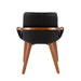 Cosmo Mid-Century Chair in Walnut and Black Faux Leather by LumiSource - DTYStore