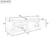 Storage Bench with 4 Doors and Adjustable Shelves, Shoe Bench with Removable Cushion for Living Room, Entryway - DTYStore