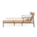 Outdoor Daybed, Patio Daybed with Four Pillows, Wooden Outdoor Bed with Curved Armrests for Poolside, Backyard, Garden (Light Teak+Beige Cushion) - DTYStore