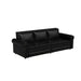 93.7 ' Pull Out Sofa Bed, 3-in-1 Faux Leather Convertible Sleeper Sofa with Nailhead Trim & Rolled Arm,Multi-Functional Sofa Bed for Living Room,Bedroom,Apartment,Office,Balck Default -DTYStore
