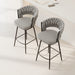 360°Swivel Bar Chairs set of 2, equipped with soft cushioned backrest counter stool, metal leg modern luxury kitchen chair, suitable for family dining, kitchen island - DTYStore