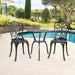 Best Choice Products 3-Piece Outdoor Rust-Resistant Cast Aluminum Patio Bistro Set Black - DTYStore