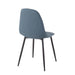 Pebble Contemporary Chair in Black Steel and Blue Fabric by LumiSource - Set of 2 - DTYStore