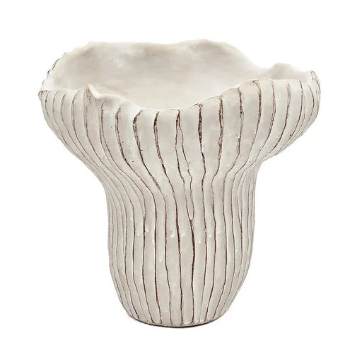 9.3x9x8.7' Sand and Cement Coral Planter with Textured Beige Finish Default -DTYStore