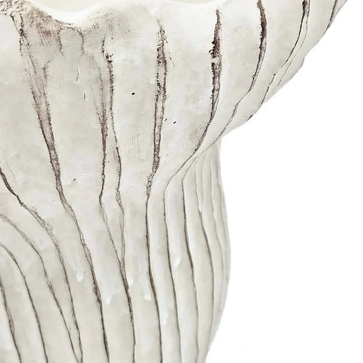 9.3x9x8.7' Sand and Cement Coral Planter with Textured Beige Finish Default -DTYStore