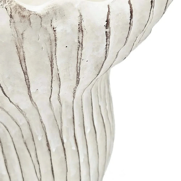 9.3x9x8.7' Sand and Cement Coral Planter with Textured Beige Finish Default -DTYStore