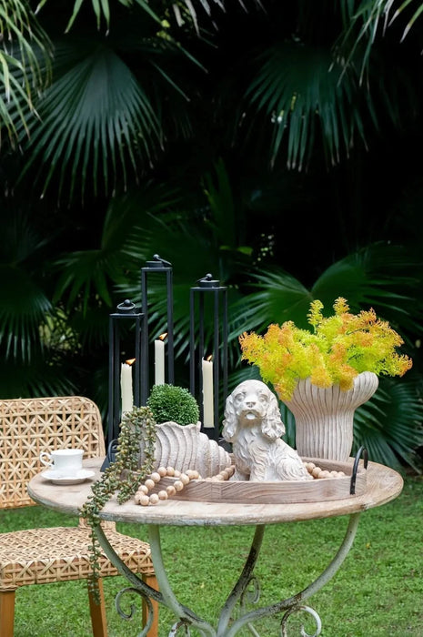 9.3x9x8.7' Sand and Cement Coral Planter with Textured Beige Finish Default -DTYStore