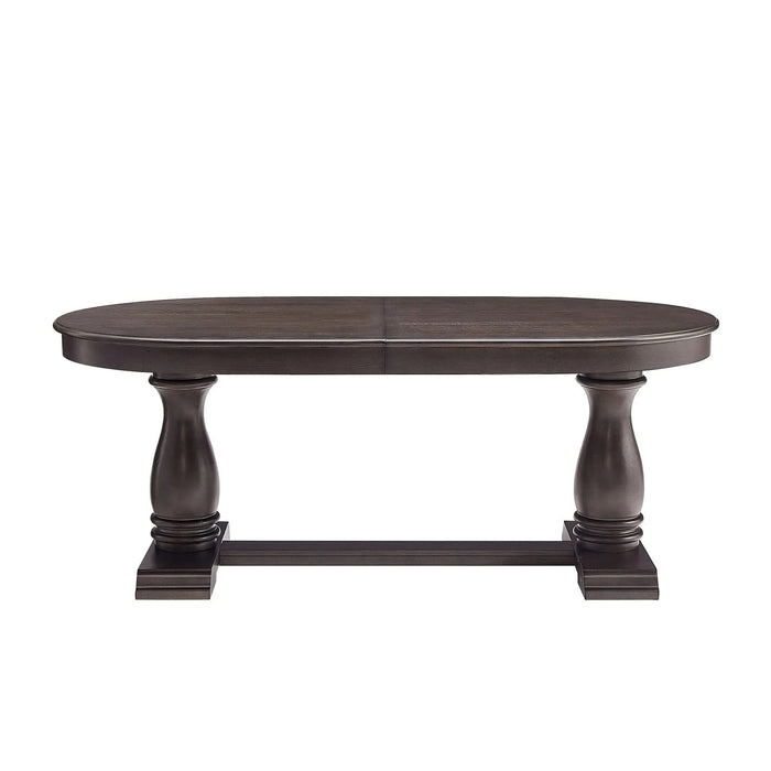 94.06 Inch Extendable Wooden Dining Table for 6 Persons,Long Expandable Curved Dining Table,Mid Century Modern Large Kitchen Table for Living Room,Restaurant Default -DTYStore