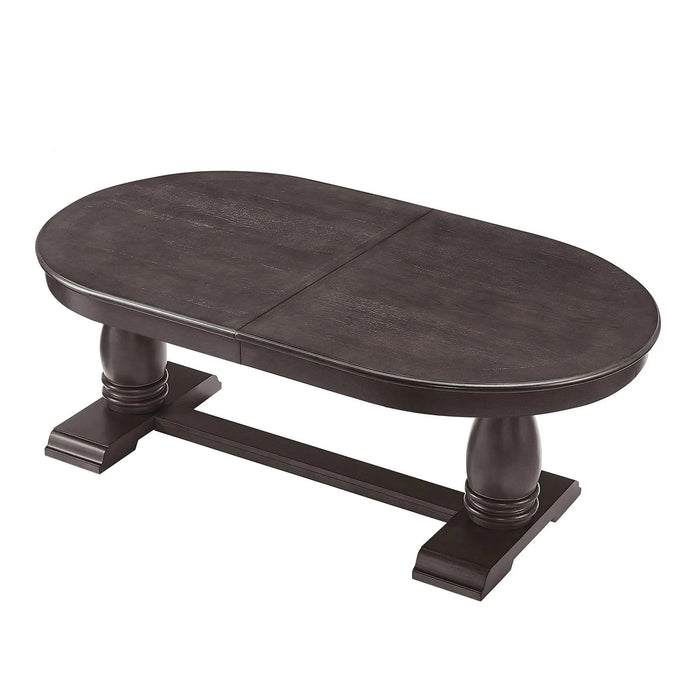 94.06 Inch Extendable Wooden Dining Table for 6 Persons,Long Expandable Curved Dining Table,Mid Century Modern Large Kitchen Table for Living Room,Restaurant Default -DTYStore