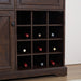 Farmhouse Buffet Cabinet with Storage Sideboard with 2 Drawers, Wine Bar Cabinet with Removable Wine Racks Storage Shelves, Liquor Coffee Bar Cupboard for Kitchen, Dining Room, Espresso L39.37''*W15.7 - DTYStore