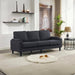 dark grey color knock down 3-seat combo sofa with storage ottoman for living room apartment bedroom and compact room, Upholstered sectional Couch, L Shaped Bench with a footrest, a individual storage - DTYStore