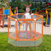 55'' Toddlers Trampoline with Safety Enclosure Net and Balls, Indoor Outdoor Mini Trampoline for Kids - DTYStore