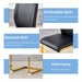 Luxury Simple Arch Chair - Set of 8 BLACK PU Material High Resilience Dining Chair with Arched Metal Gold Leg.Packed In Two Boxes. - DTYStore