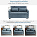 56.9" Loveseat Sofa Pull-out Sofa Bed Sleeper Sofa with a Reversible Backrest Cushion, Side Pockets, Two USB Ports and a Phone Holder for Living Room, Blue - DTYStore