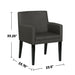 Set of 2 Charcoal Grey Fabric Upholstered Dining Arm Chairs, Grey - DTYStore