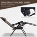 Outsunny Zero Gravity Chair Set with Side Table, Folding Reclining Chair with Cupholders & Pillows, Adjustable Lounge Chair for Pool, Backyard, Lawn, Beach, Brown - DTYStore
