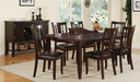 Simple Contemporary Set of 2 Side Chairs Brown Finish Dining Seating Cushion Chair Unique Design Kitchen Dining Room Faux Leather Seat - DTYStore
