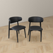 Korbin Black Vegan Leather Dining Chair (Set Of 2) - DTYStore