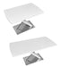 47.25''-63'' Modern White Glossy Dining Table for 4-6 People, Extendable Dining Table with Crossed Metal Base and Stainless Steel Tubes, Large Dining Table White(Same SKU:W757P16040) - DTYStore